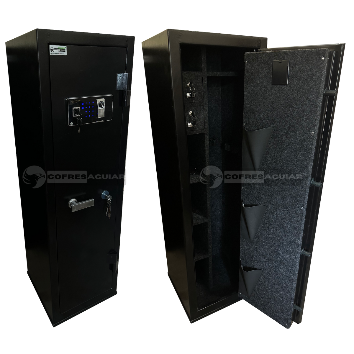 Cofre Sem Concreto de Embutir em Parede - Tomada (Mod. Padrão 3L) para Arma de Pequeno Porte (Curta) — Pistolas/Revólveres Calibre 38 — — — — —