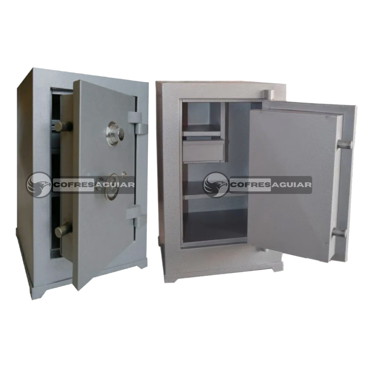 Cofre Mecânico Concretado - Normal (Fechado) de 60 cm | C/ 01 (Uma) Fechadura Comum | C/ 01 (Uma) Gaveta Fixa e 01 (uma) Prateleira Removível